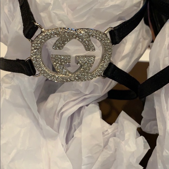 Gucci strappy heel. Crystal double G’s. Size 6M - Picture 2 of 12